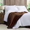 Hastings Home Velvet Throw - Oversized Microfiber Velvet Solid Polyester Throw Blanket - Breathable (Mocha Brown) 160454CRG - alternate 2